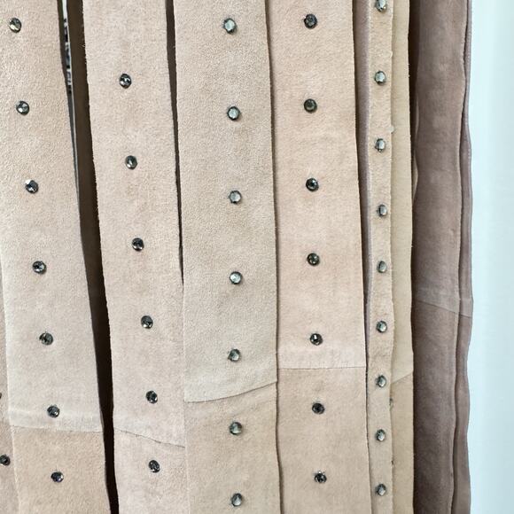 NWT Valentino Suede Studded Fringe Top Runway Collector Rare Balletcore Blush XS - Picture 8 of 16